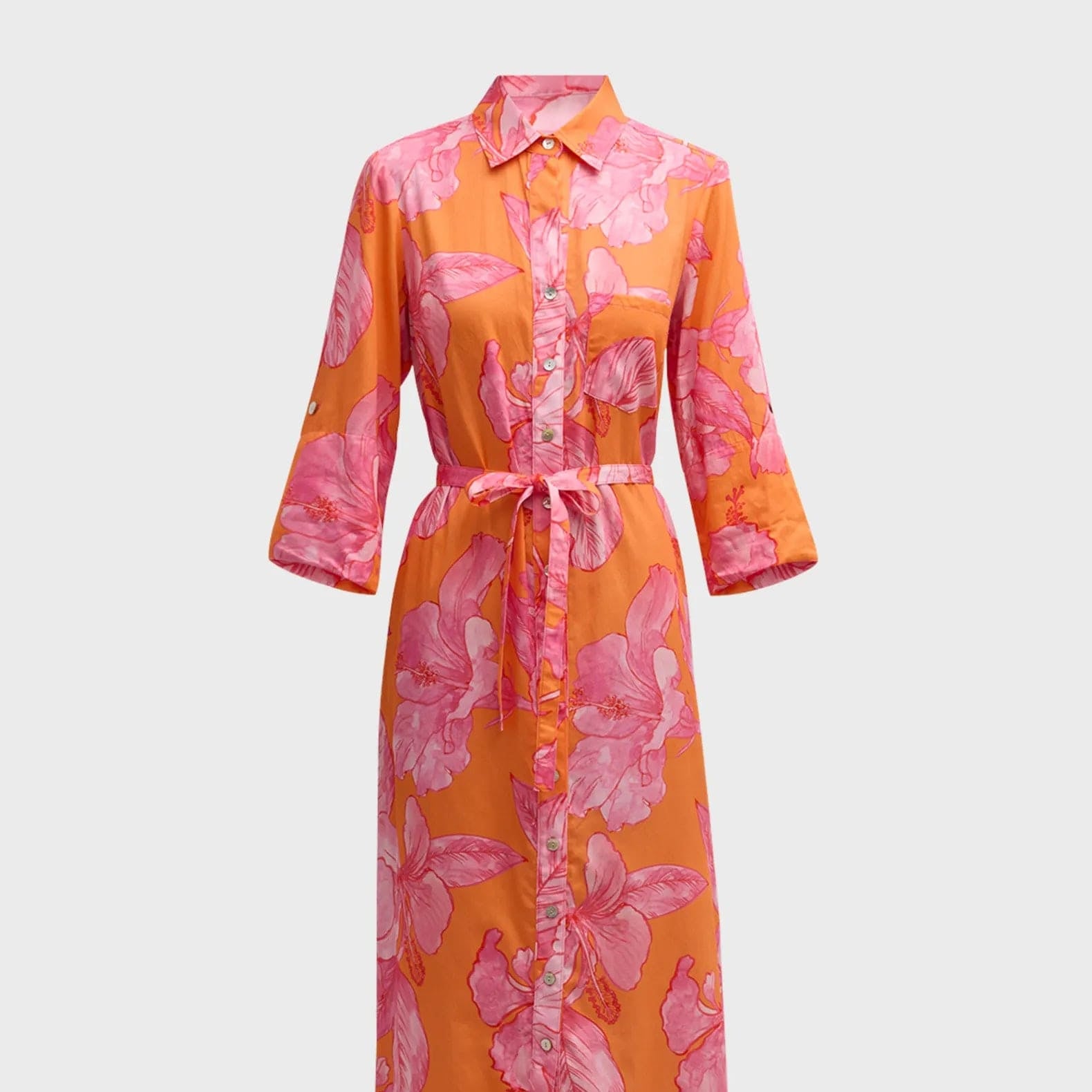 Finley Shirts Women's Dresses Orange/Pink / XS Finley Long Alex Shirtdress
