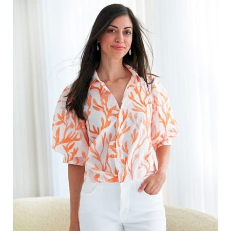 Finley Shirts Women's Shirts & Tops Coral Reef / XS Finley Bomba Top Coral Reef Print