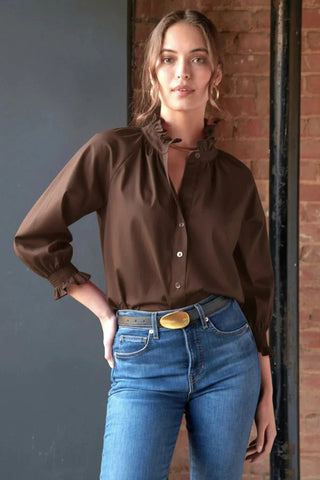 Finley Fiona Ruffle Neck Shirt