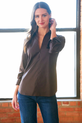 Finley Long Sleeve Endora Zipper Top