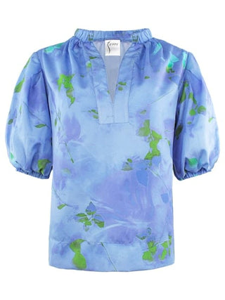 Enchanted Forest Marcy Top - Blue floral blouse