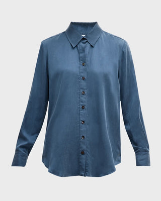 Finley Shirts Women's Shirts & Tops Finley Mini Monica Button Down Shirt in Dark Teal Color