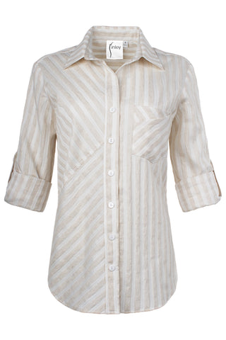 Finley Teigan Shirt Natural Stripe