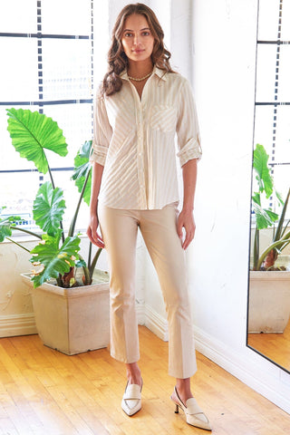 Finley Teigan Shirt Natural Stripe