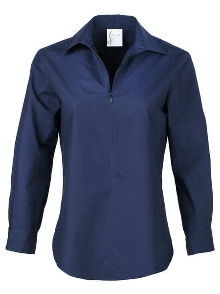 Finley Shirts Women's Shirts & Tops Navy / Extra Small Finley Endora Long Sleeve Half Zip Top