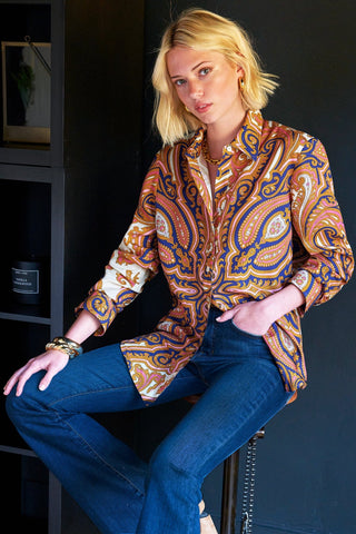 Finley Mini Monica Shirt Princess Paisley