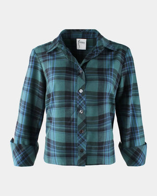 Finley Eugenie Tie-Back Plaid Shirt