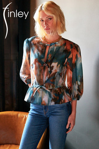 Finley Luna Tie Top Autumn Brushstroke