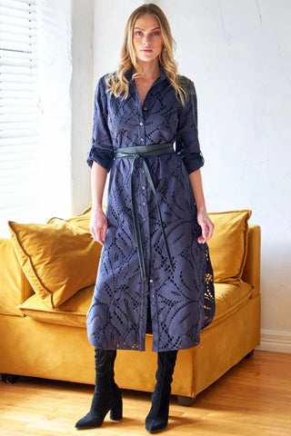 Finley Long Alex Shirtdress Chunky Lace