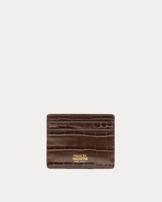 Frances Valentine Embossed Croc Card Case