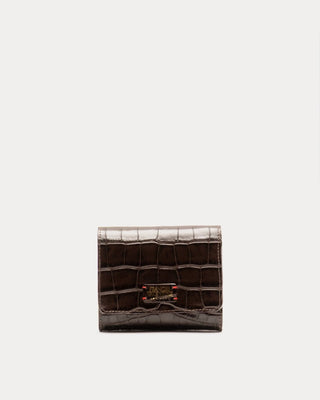 Frances Valentine Perfect Wallet Embossed Croc Leather