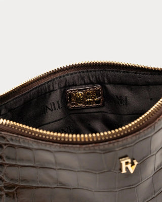 Frances Valentine Embossed Croc Wristlet