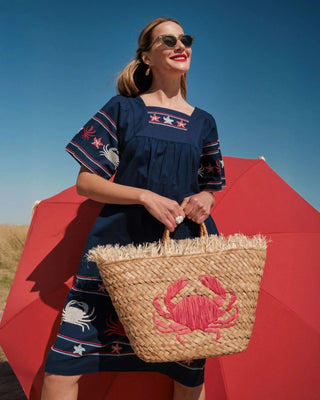 Frances Valentine Embroidered Crab Tote - Planters Exchange