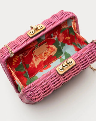 Frances Valentine Paige Wicker Box Clutch