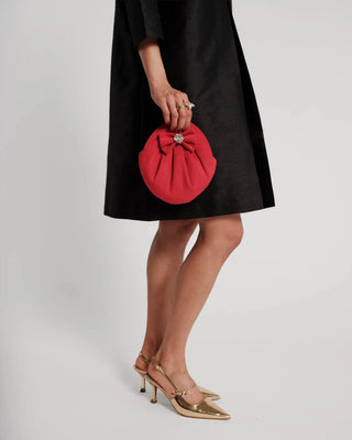 Frances Valentine Pearl Velvet Bag w/ Bow Frances Valentine