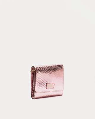 Frances Valentine Perfect Wallet Metallic Snake Leather