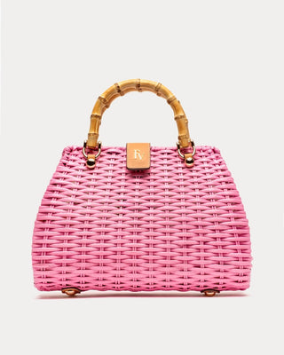 Frances Valentine Rooster Wicker Basket Handbag