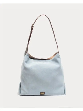 Frances Valentine Brynn Italian Suede Leather Hobo Handbag - Planters Exchange