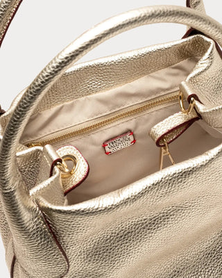 Sweet Pea Mini Tumbled Leather Metallic Gold
