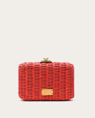 Frances Valentine Handbags Red Frances Valentine Paige Wicker Box Clutch