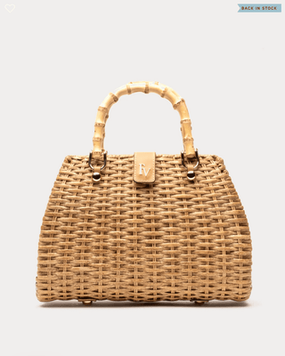 Frances Valentine Rooster Wicker Basket Handbag - Planters Exchange