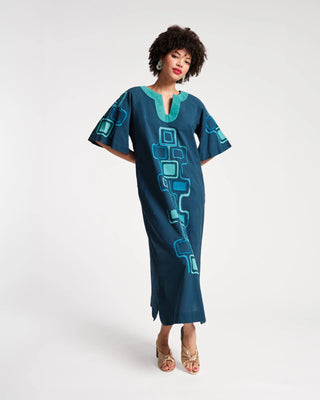 Frances Valentine Women's Dresses Blue / S Frances Valentine Charming Caftan Maxi Jetson