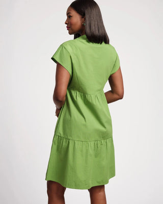 Woman in Breezy Green Dress