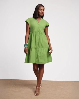 Green Breezy dress on woman