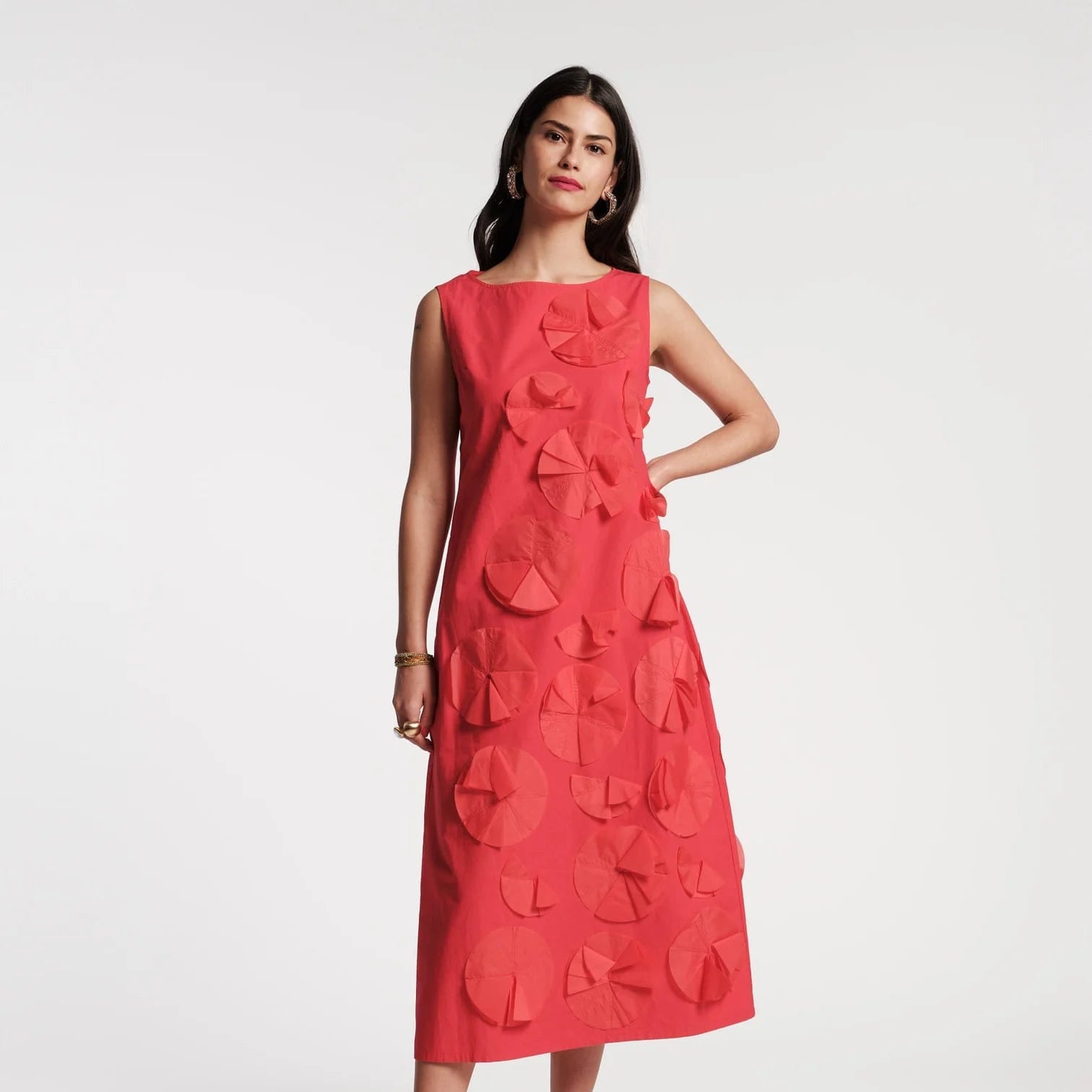 Frances Valentine Women's Dresses Red / XS Frances Valentine Origami Flower Dress