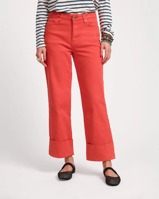 Red Smarty Jeans with Cuffed Hem