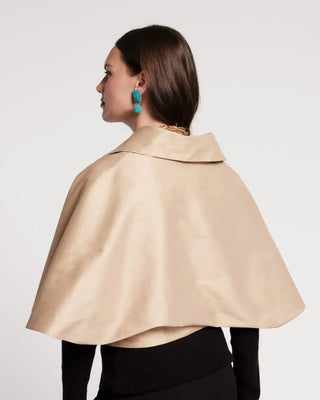 Capelet Solid Dupioni Poly Dupion Camel/Black