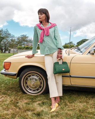 Frances Valentine Perfect Button Down Striped - Planters Exchange