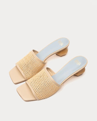 Frances Valentine Raffia Mesh Slide