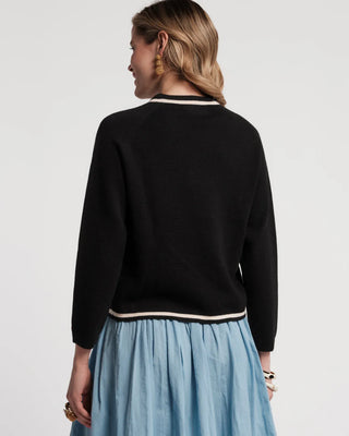 Frances Valentine Border Tie Neck Cardigan