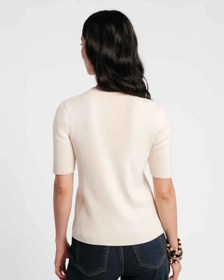 Marie Sweater Solid Cotton Oyster