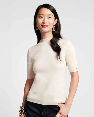 Marie Sweater Solid Cotton Oyster