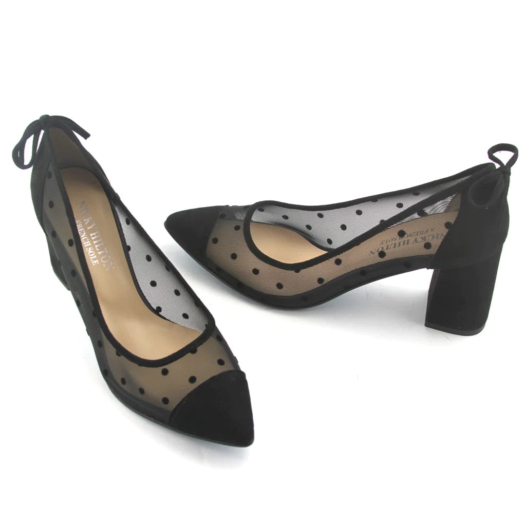 French Sole Women's Shoes French Sole Holly Black Mesh Heel