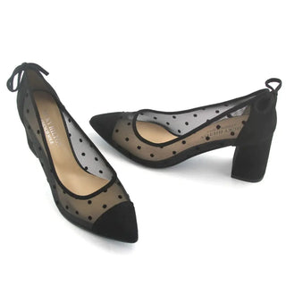 French Sole Holly Black Mesh Heel