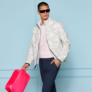 GFore Perforated tripe Jersey Polo