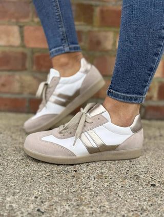 Gabor Women's Shoes White/Tan / US6.5/UK4 Gabor Sneaker 63.300.12