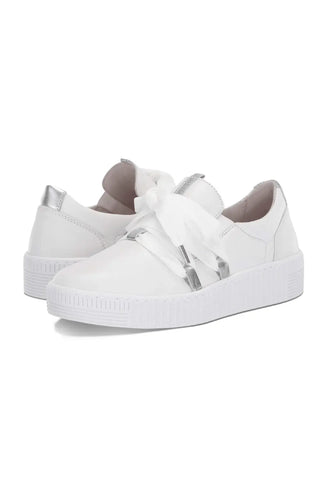Gabor White Sneaker with Bow 03.333.21 Gabor