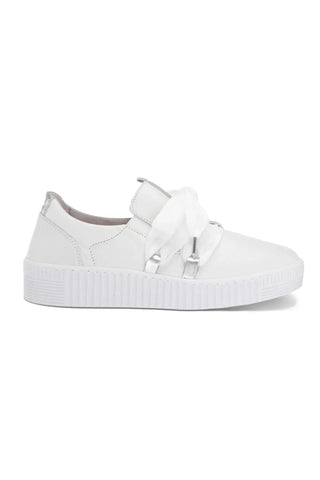 Gabor White Sneaker with Bow 03.333.21 Gabor