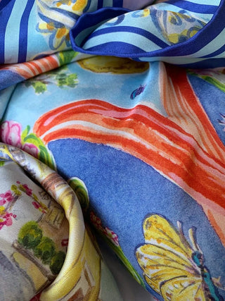 Grey Hall Designs Capri 100% Silk Scarf