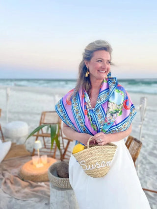 Grey Hall Designs Capri 100% Silk Scarf