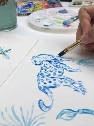 Grey Hall Designs Chinoiserie in the Jungle 100% Silk Scarf