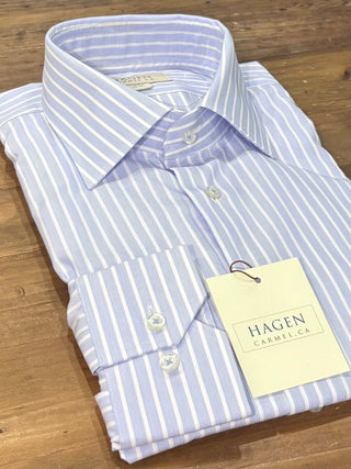 Hagen Framed Awning Stripe Dress Shirt