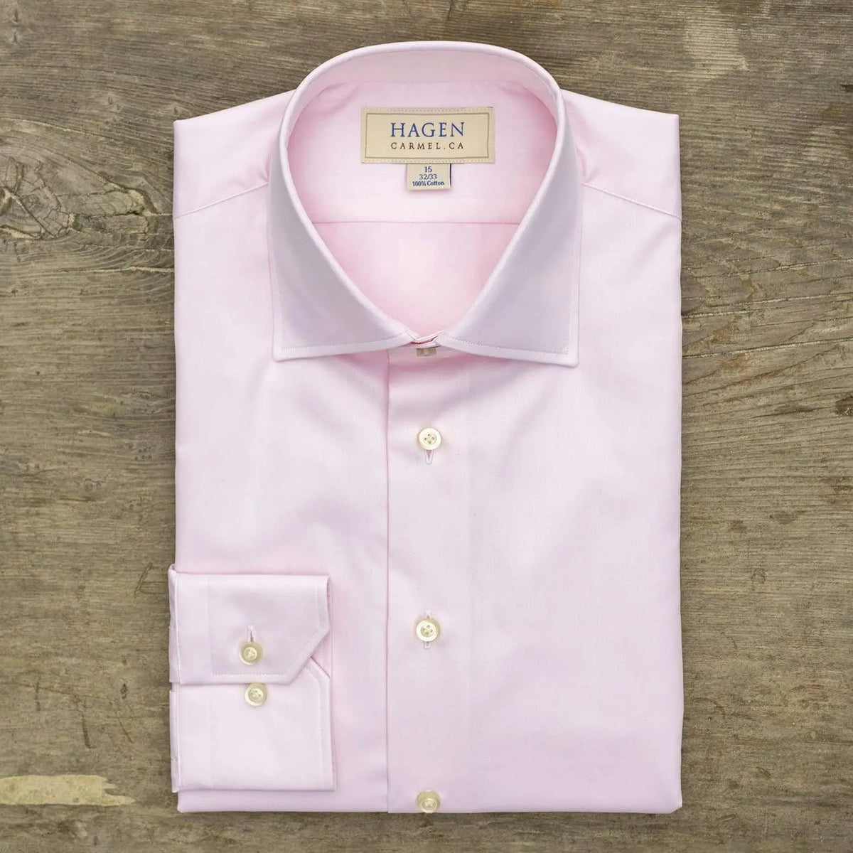 Hagen Carmel Dress Shirts - Men's Tailored Fit | Planters Exchange, Pink / 15.5