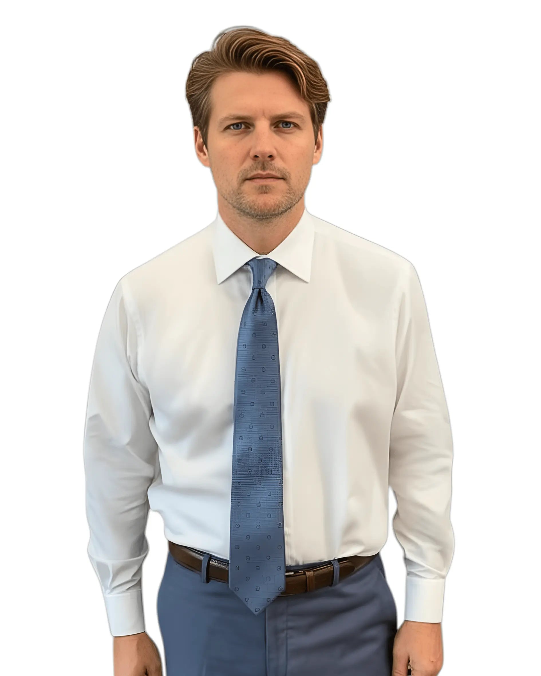 Hagen Carmel Dress Shirts - Men's Tailored Fit | Planters Exchange, White / 18