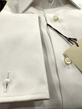 dobby dress shirt White Dobby Formal Dress Shirt