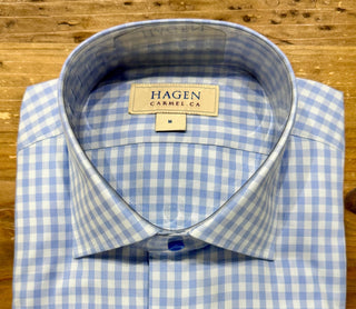 Hagen Blue Gingham Check Shirt